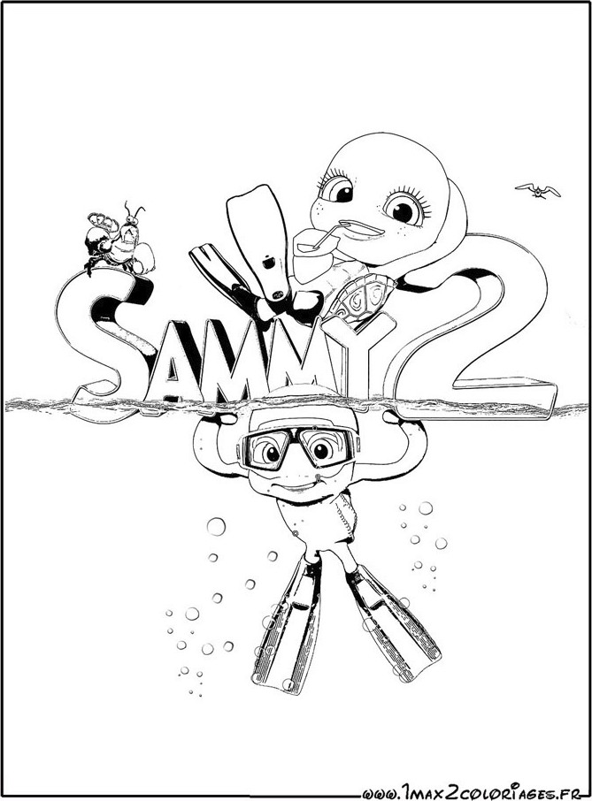 coloriage le voyage extraordinaire de sammy 2